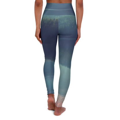 Mountain Blue High Waisted Yoga Leggings