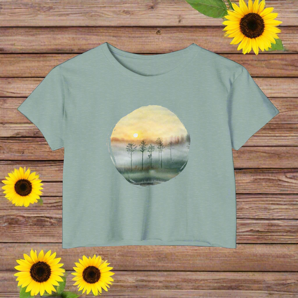 Cloudy Trees Women’s Crop Top