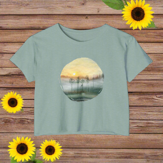 Cloudy Trees Women’s Crop Top