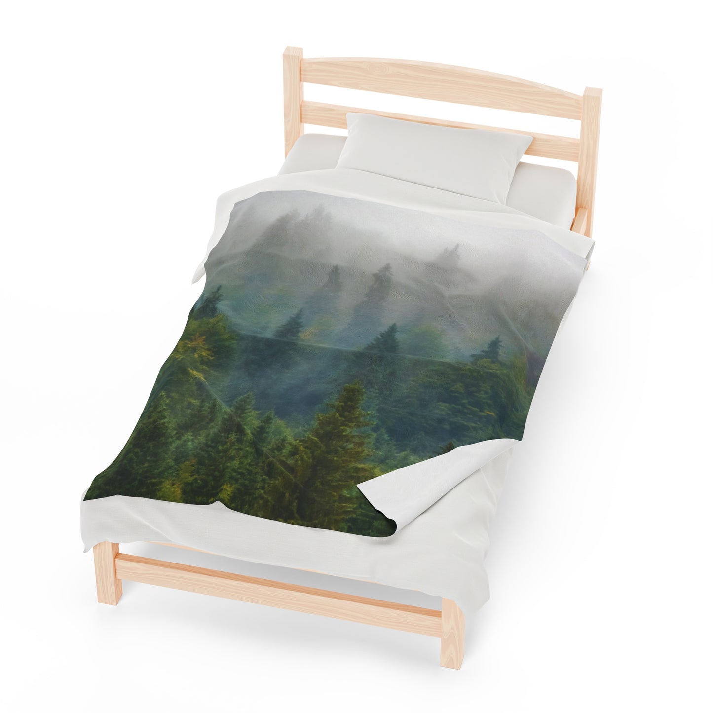 Fog Mountain Velveteen Plush Blanket