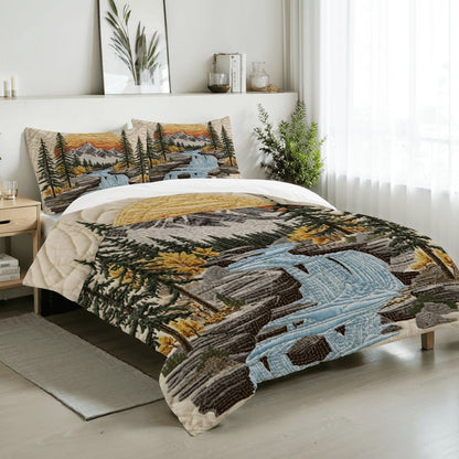 Mountain Sunrise Full Comforter - 3 PCS Set