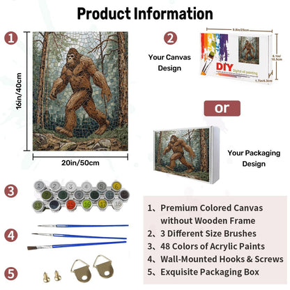 Mosaic Bigfoot Frameless Paint by Numbers Kit