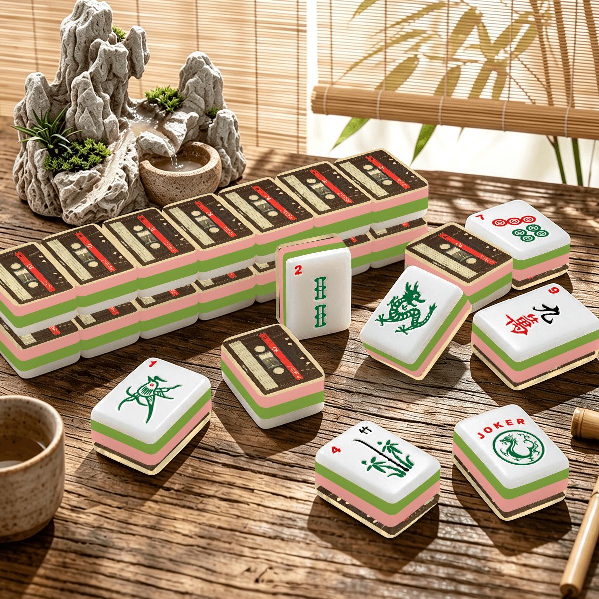 4 Layer Mahjong Tiles Set - Multiple Styles Available