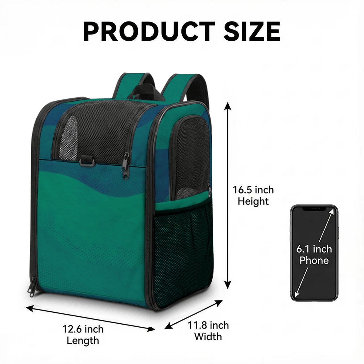 Pet Carrier Backpack - Blue Wave