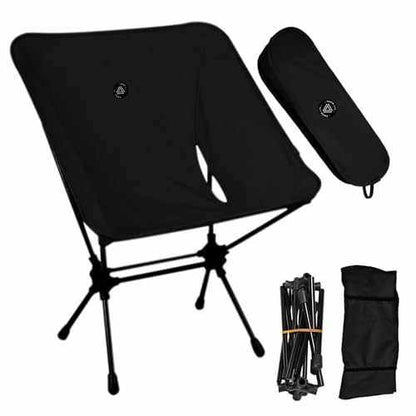 Low Back Ultralight Folding Camping Chairs - With Storage Pouch