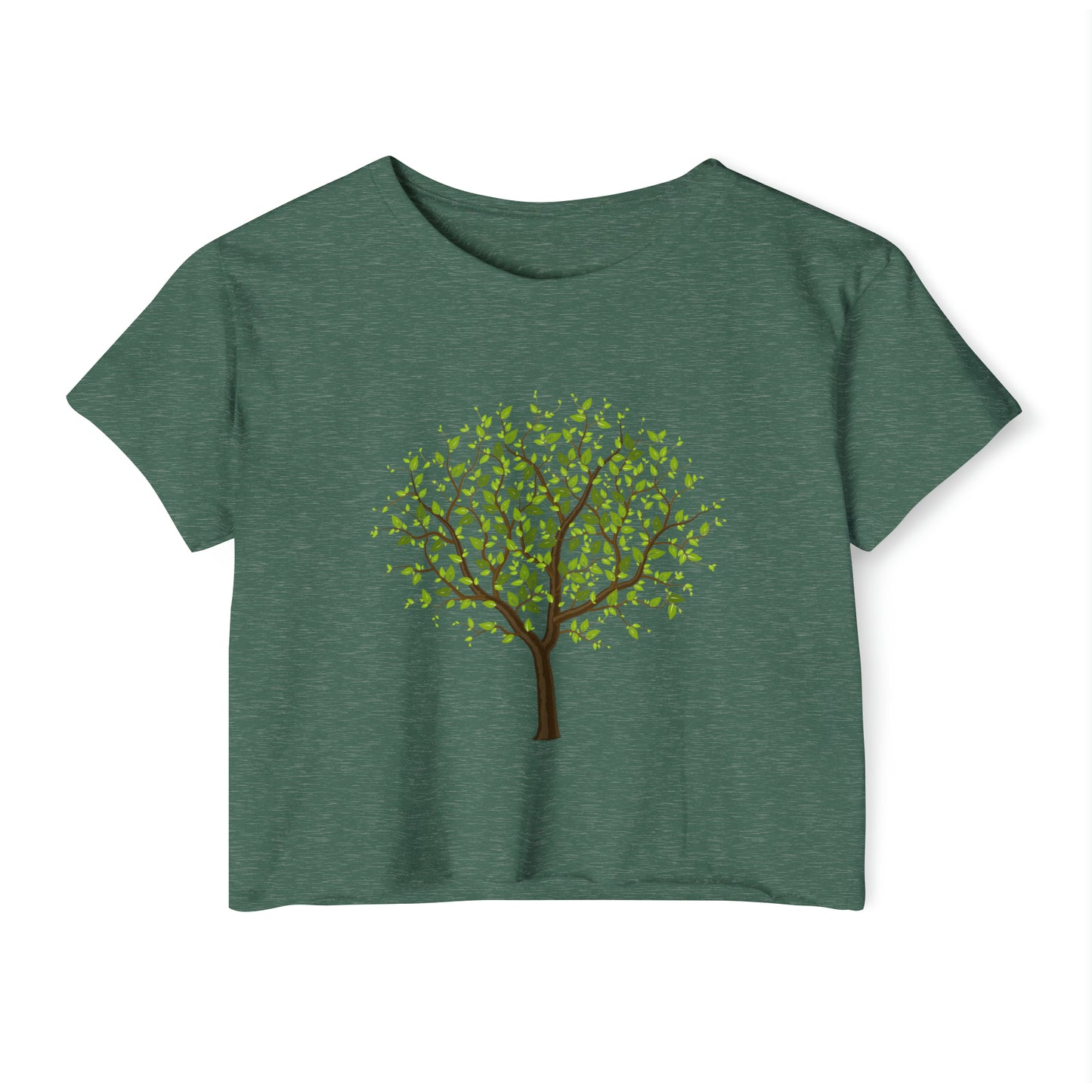 Leafy Green Tree Women's Festival Crop Top