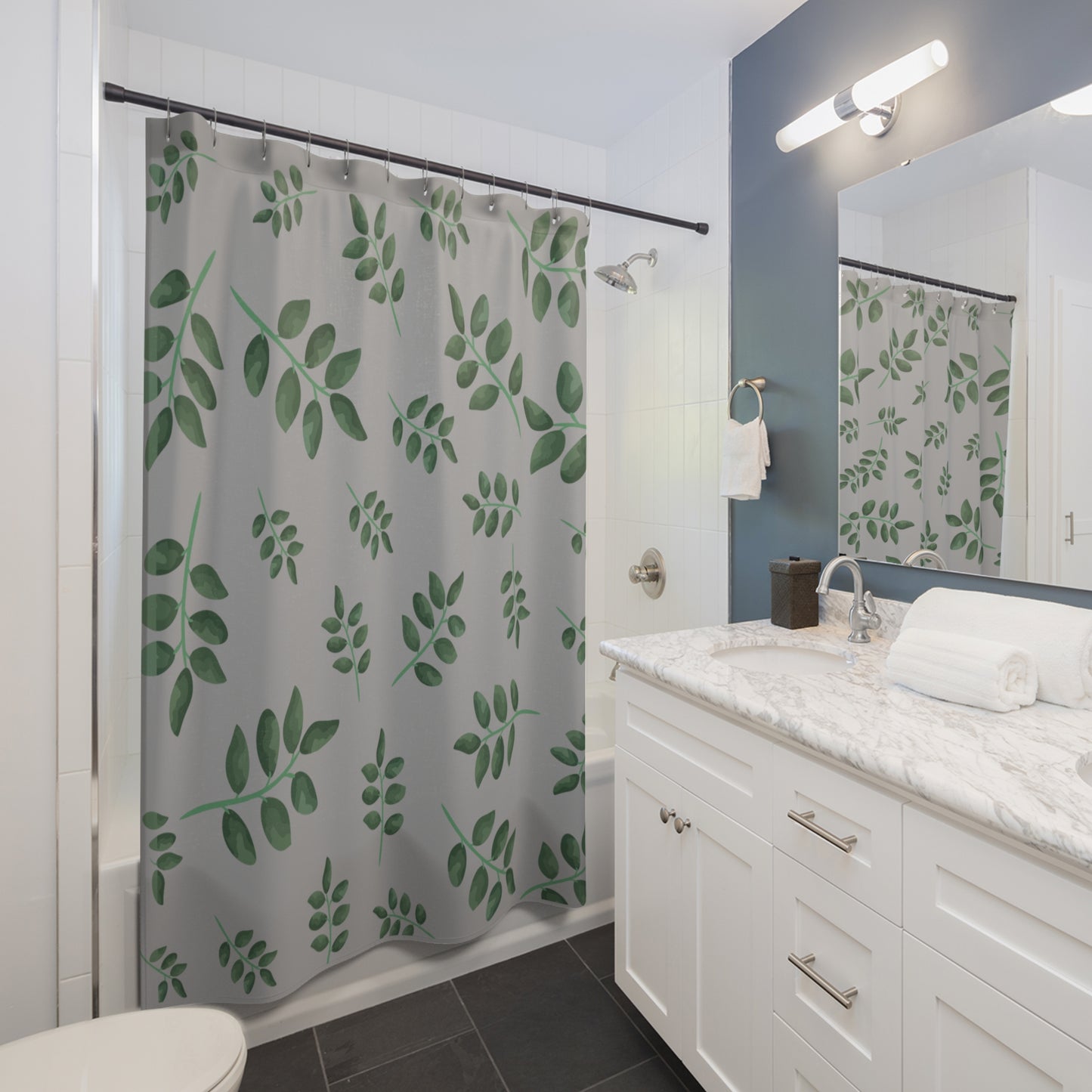 Green Fern Shower Curtains