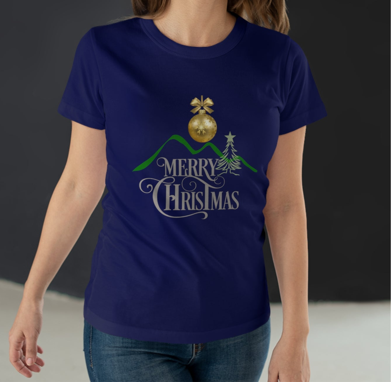 Merry Christmas Mountain Top Women's T-shirt