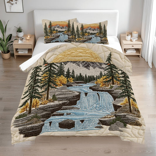 Mountain Sunrise Queen Comforter - 3 PCS Set