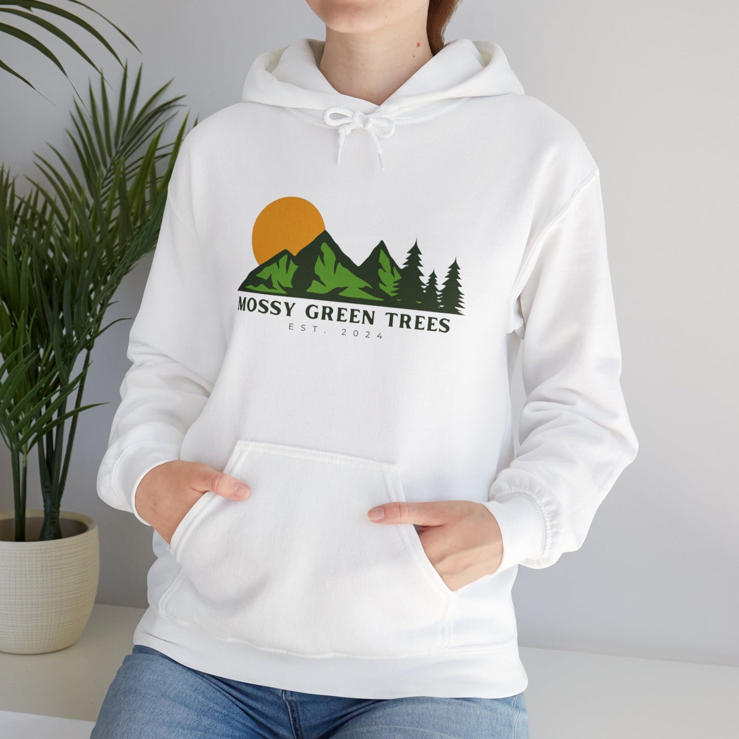 Mossy Green Trees - Unisex Hooded Sweatshirt