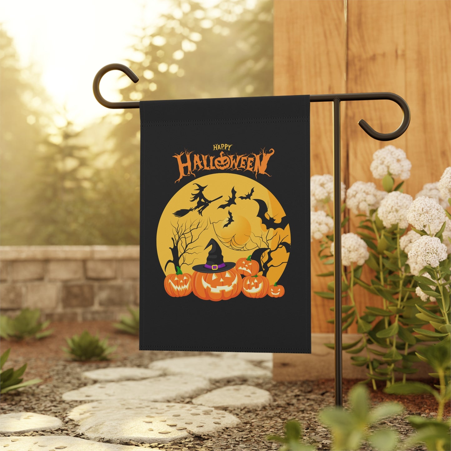 Happy Halloween Witches Moon - Garden & House Banner