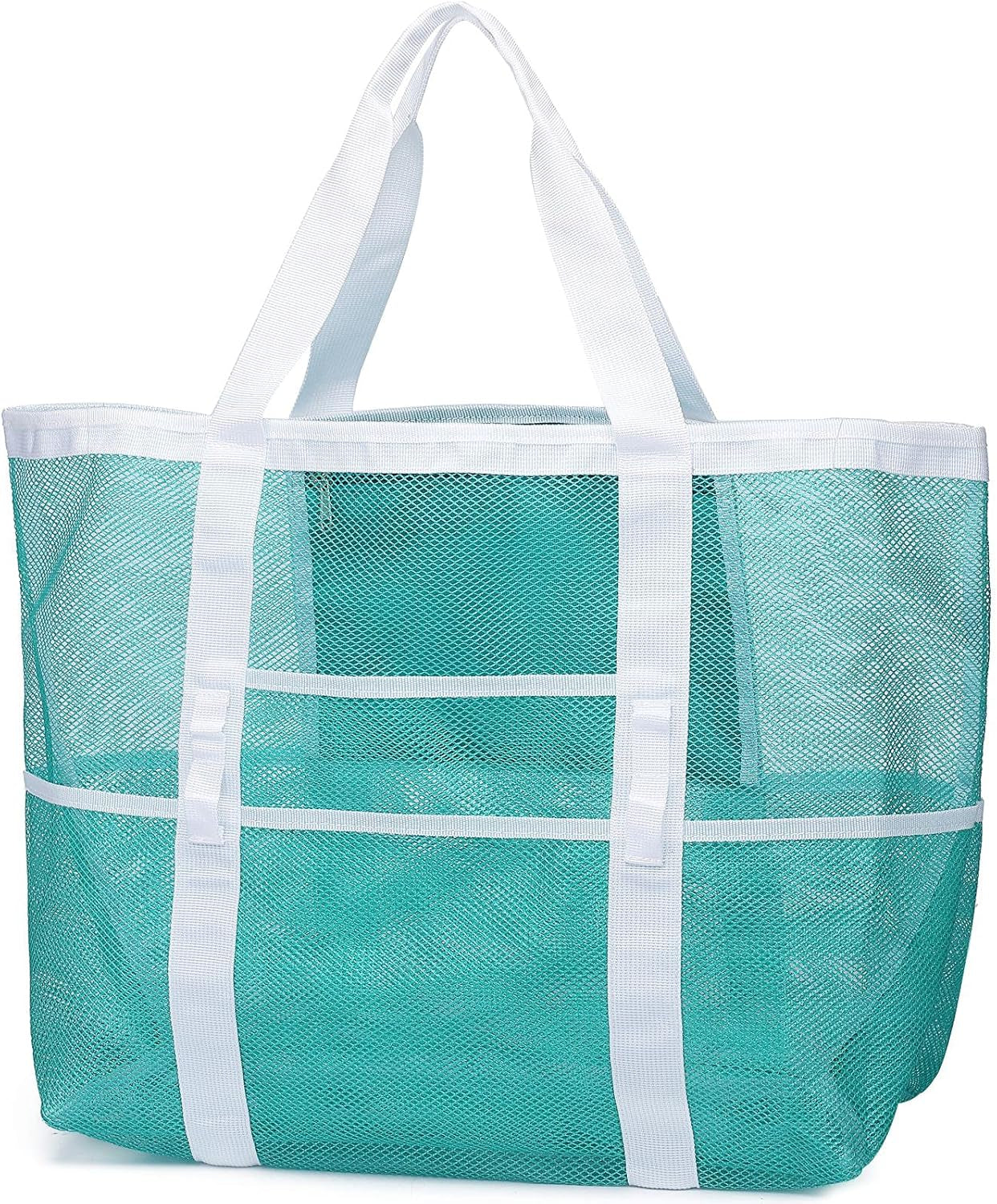 Mesh Beach Bag Family - Large Tote Bag for Cruise Pool Toys Beach Vacation Essentials