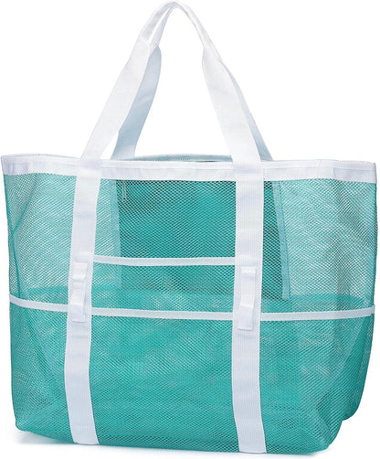 Mesh Beach Bag Family - Large Tote Bag for Cruise Pool Toys Beach Vacation Essentials