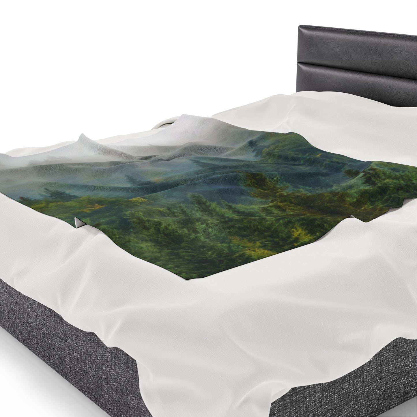 Fog Mountain Velveteen Plush Blanket