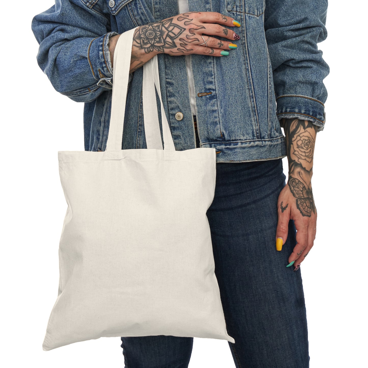 Foggy Mountain Natural Tote Bag