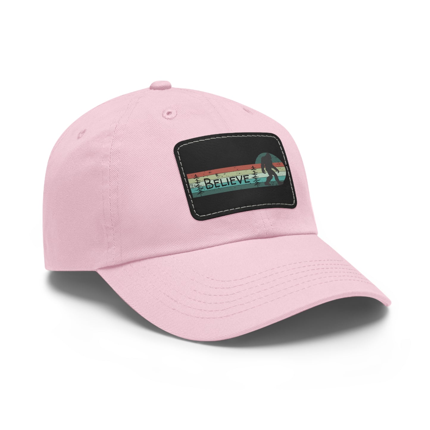 Bigfoot Believe - Hat with Leather Rectangle Patch