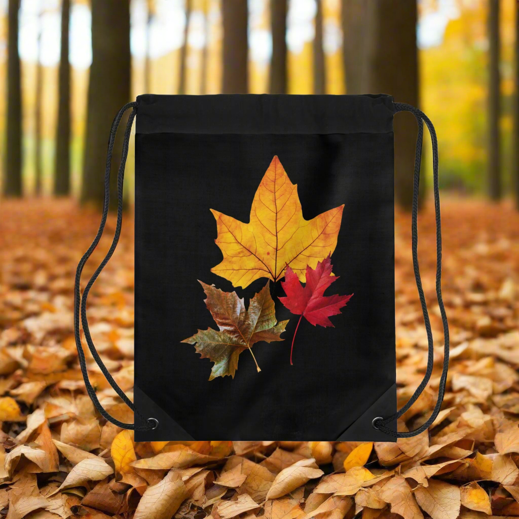 Fall Leaves Drawstring Bag