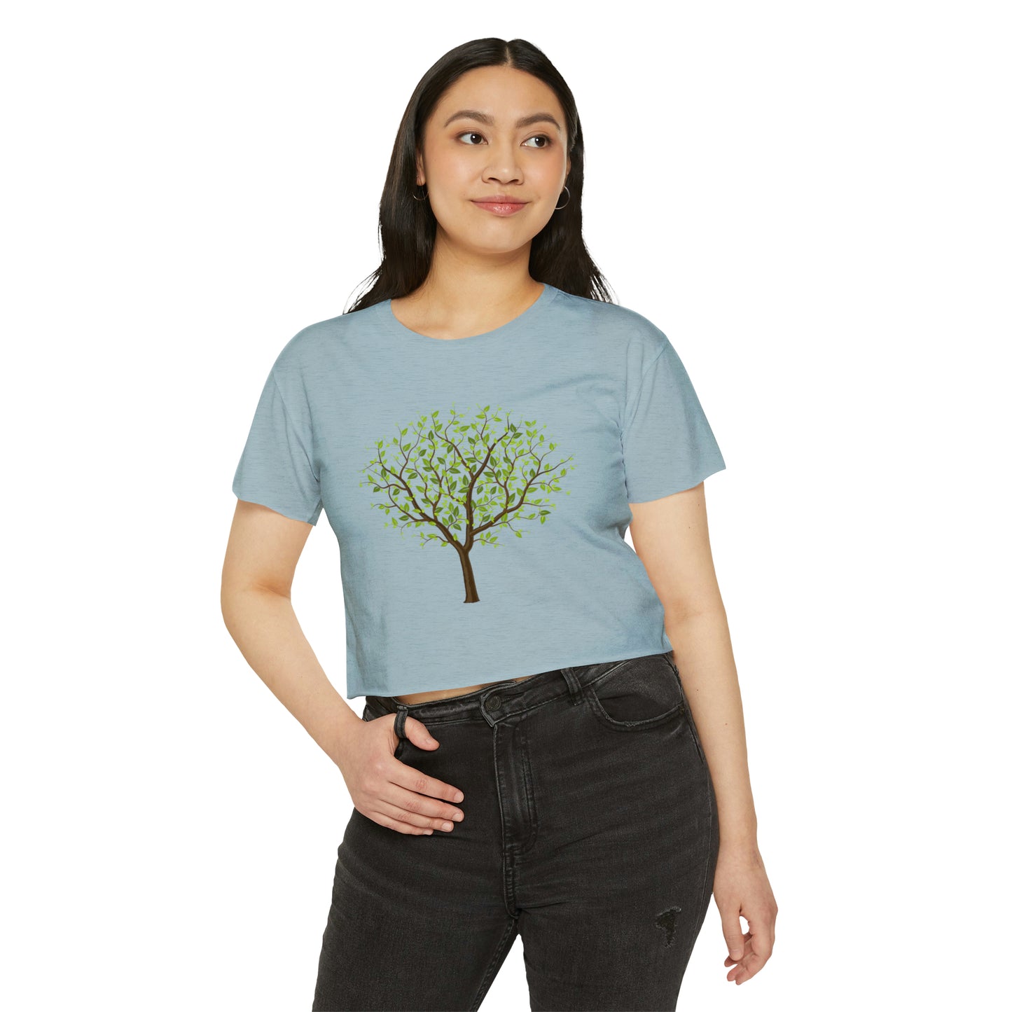 Leafy Green Tree Women's Festival Crop Top