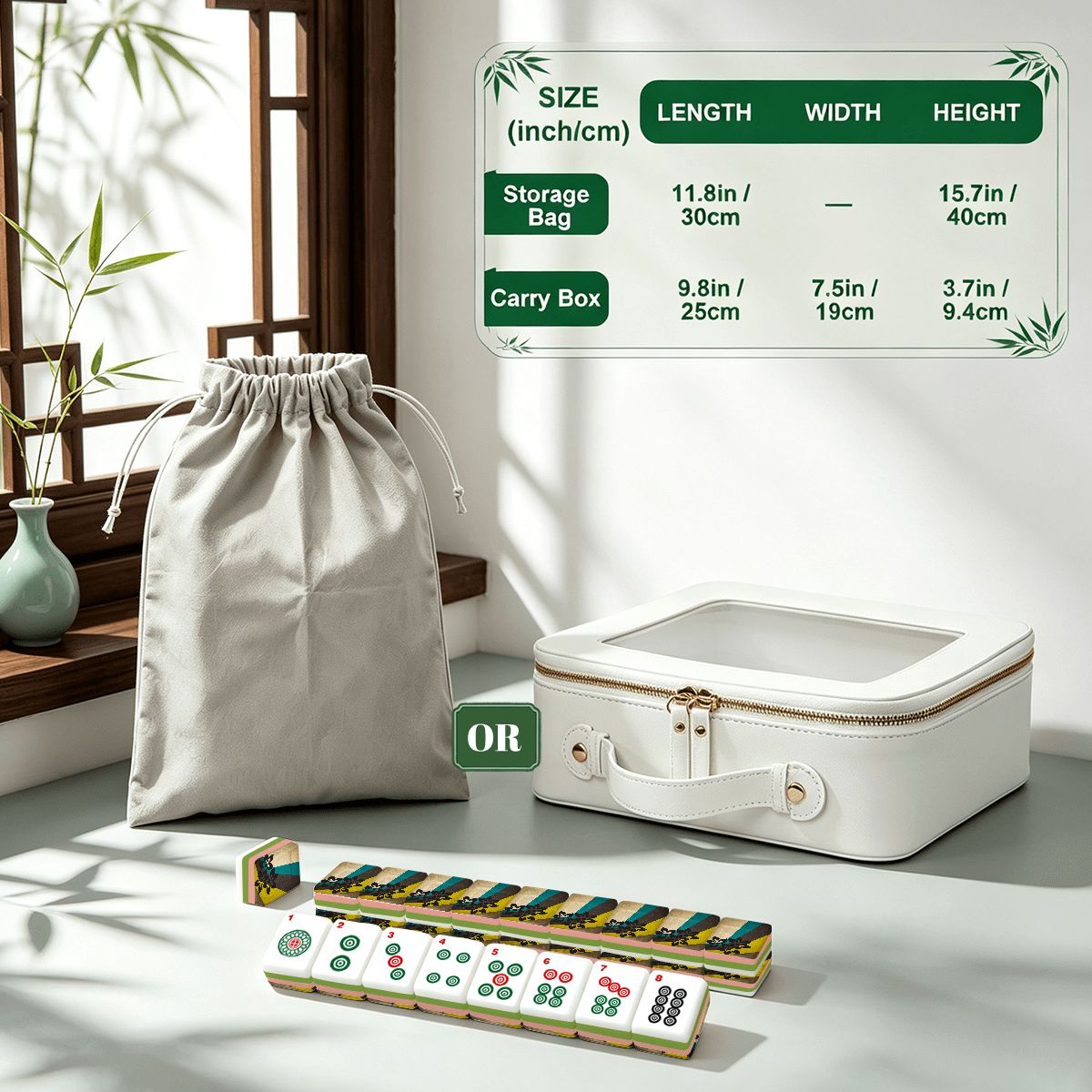 4 Layer Mahjong Tiles Set - Multiple Style Available