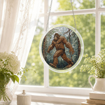 Bigfoot Mosaic Acrylic Puzzle Suncatcher