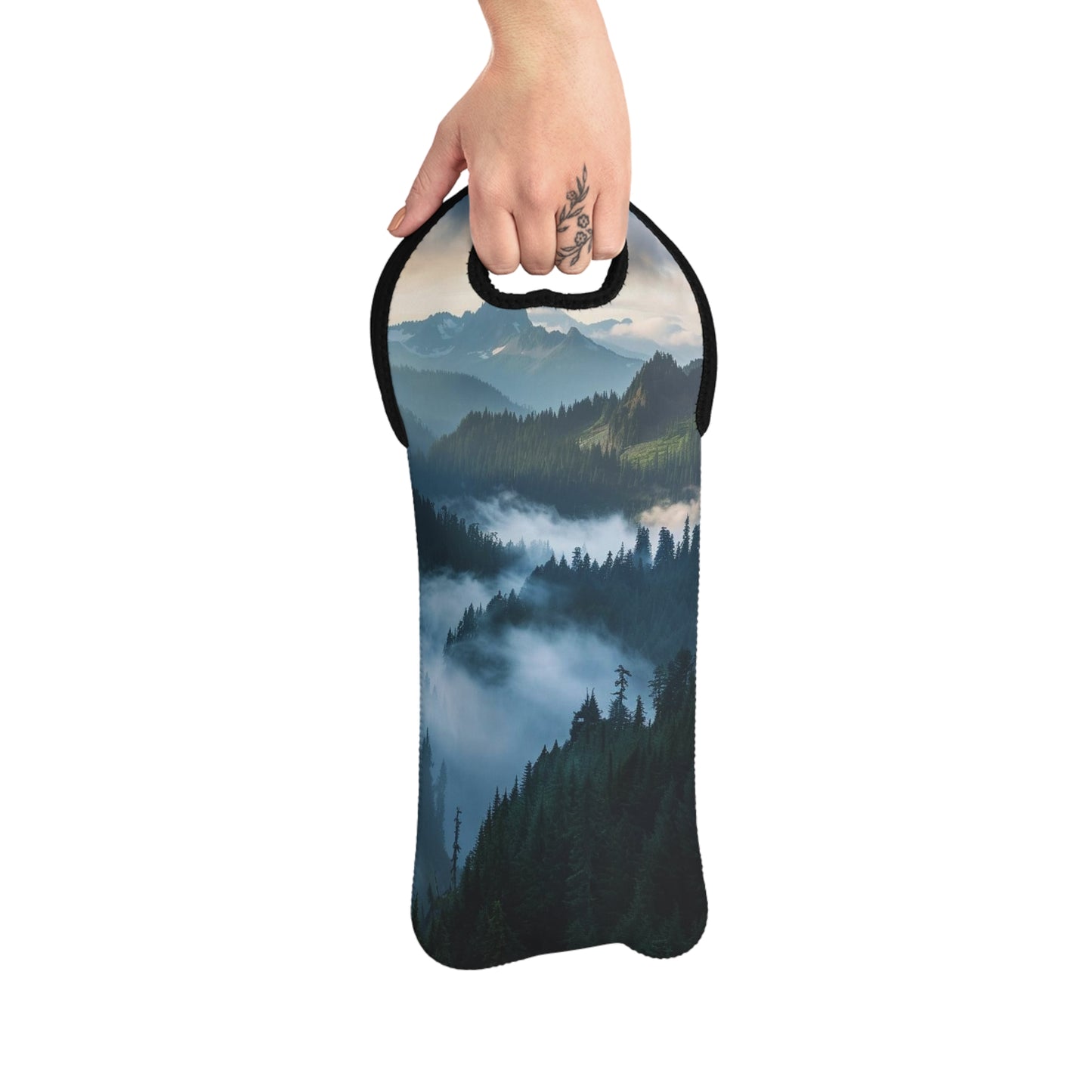 Foggy Forest - Wine Tote Bag