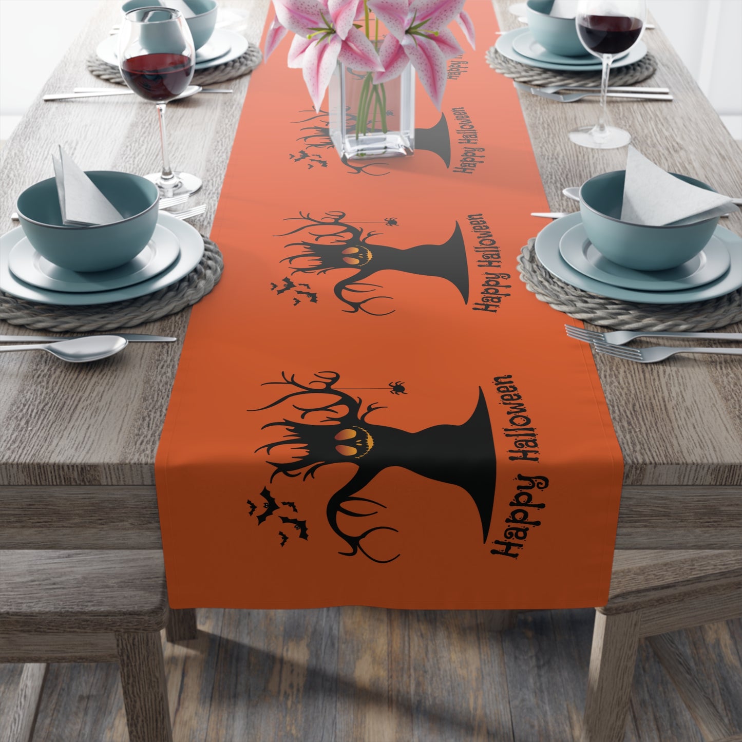 Spooky Tree Happy Halloween - Table Runner