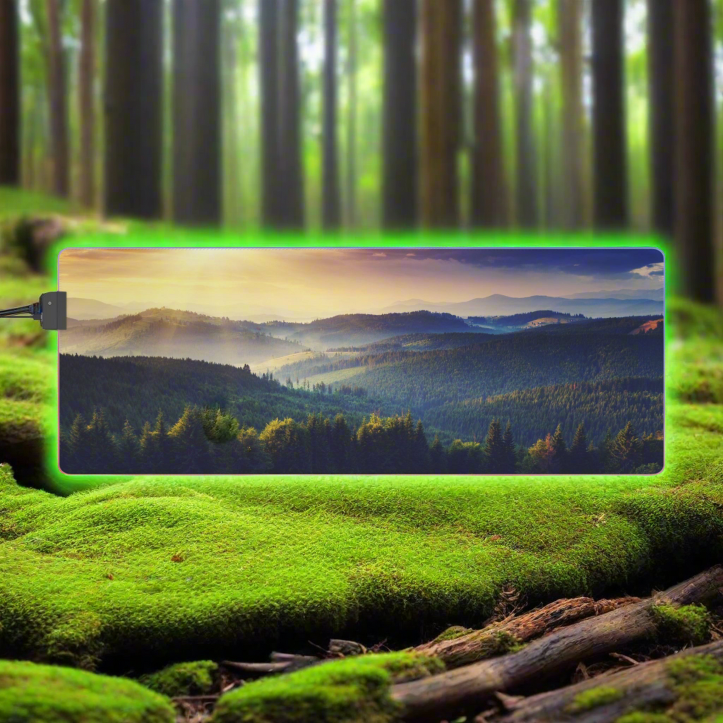 Sunset in the Mountains LED Gaming Mouse Pad