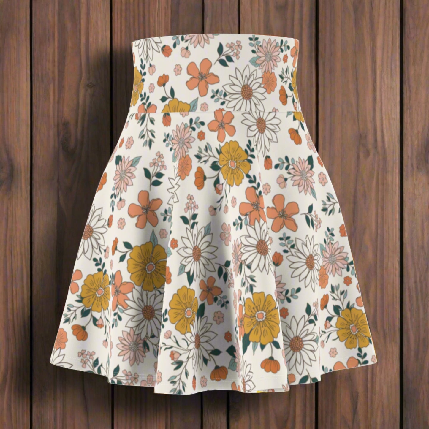 Orange Flowers Women's Skirt