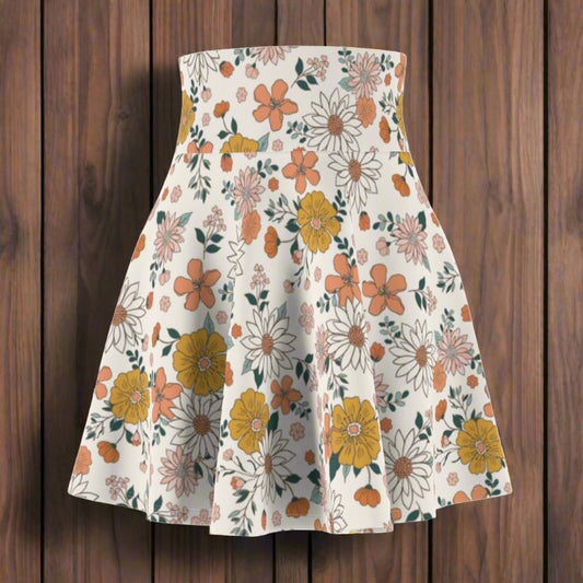 Orange Flowers Women's Skirt