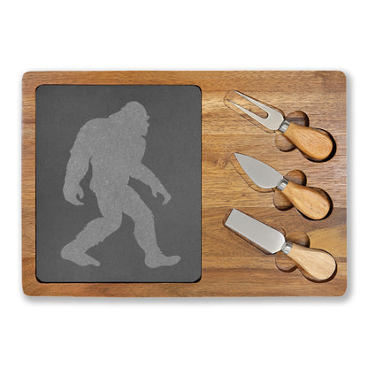 Bigfoot Charcuterie Board — Engraved Sasquatch Serving Platter