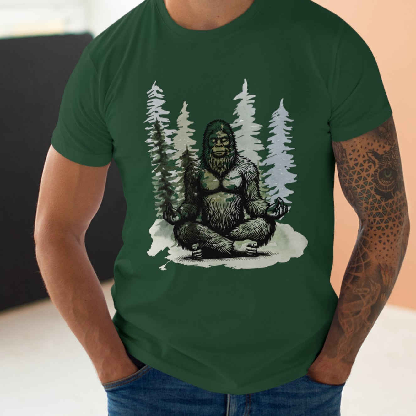 Bigfoot Zen T-shirt - Men's T Shirt