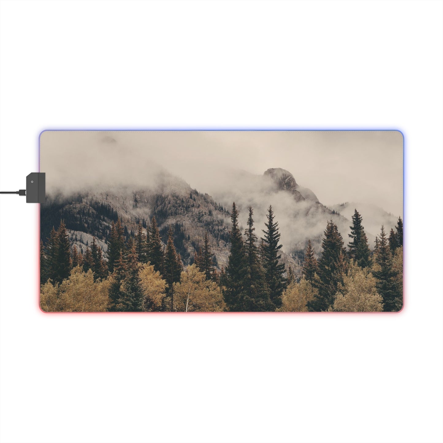 Gaming Mouse Pad - Fog Mountain LED Design