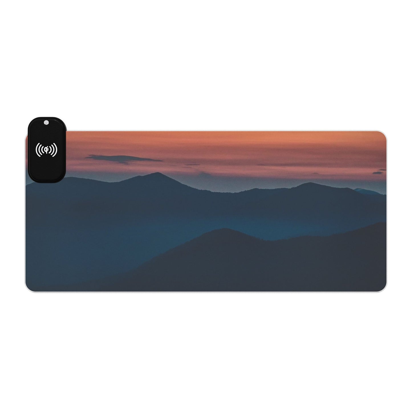 Mountain Horizon LED Gaming Mouse Pad, Wireless Charging