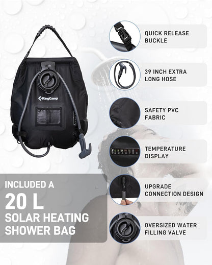 Shower Tent, Portable Privacy Tent Outdoor Camping 1/2 Room Toilet Tents with Shower Bag & Dressing Room for Beach, Camping & Hiking