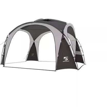 Gray Large Sun Shelter for 9-People to 12-People UPF50+ Portable Beach Sunshade Tent with Carry Bag