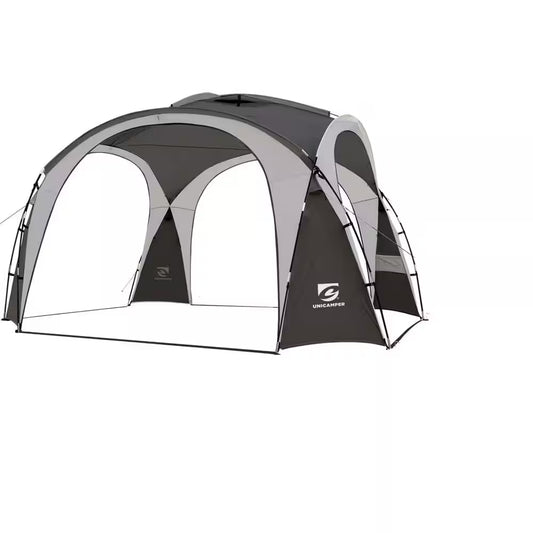 Gray Large Sun Shelter for 9-People to 12-People UPF50+ Portable Beach Sunshade Tent with Carry Bag