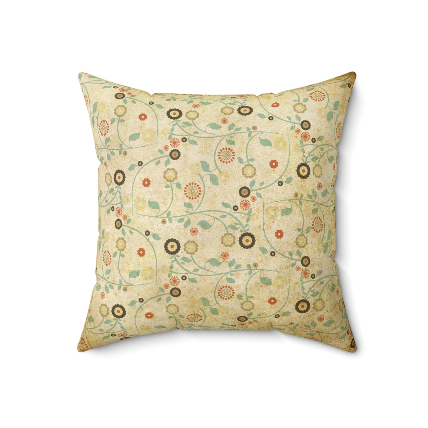 Vintage Days Faux Suede Square Pillow