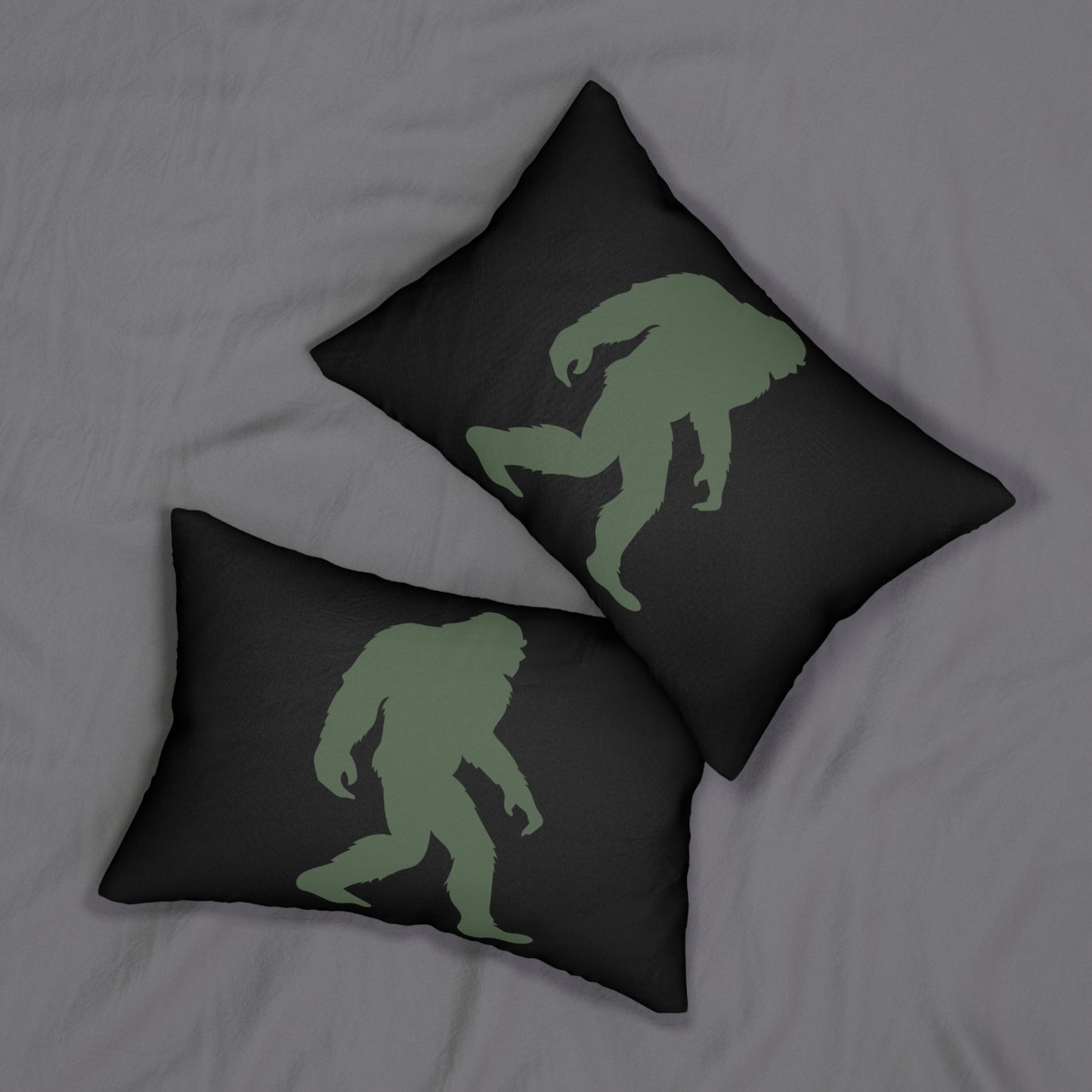Bigfoot Green Lumbar Pillow