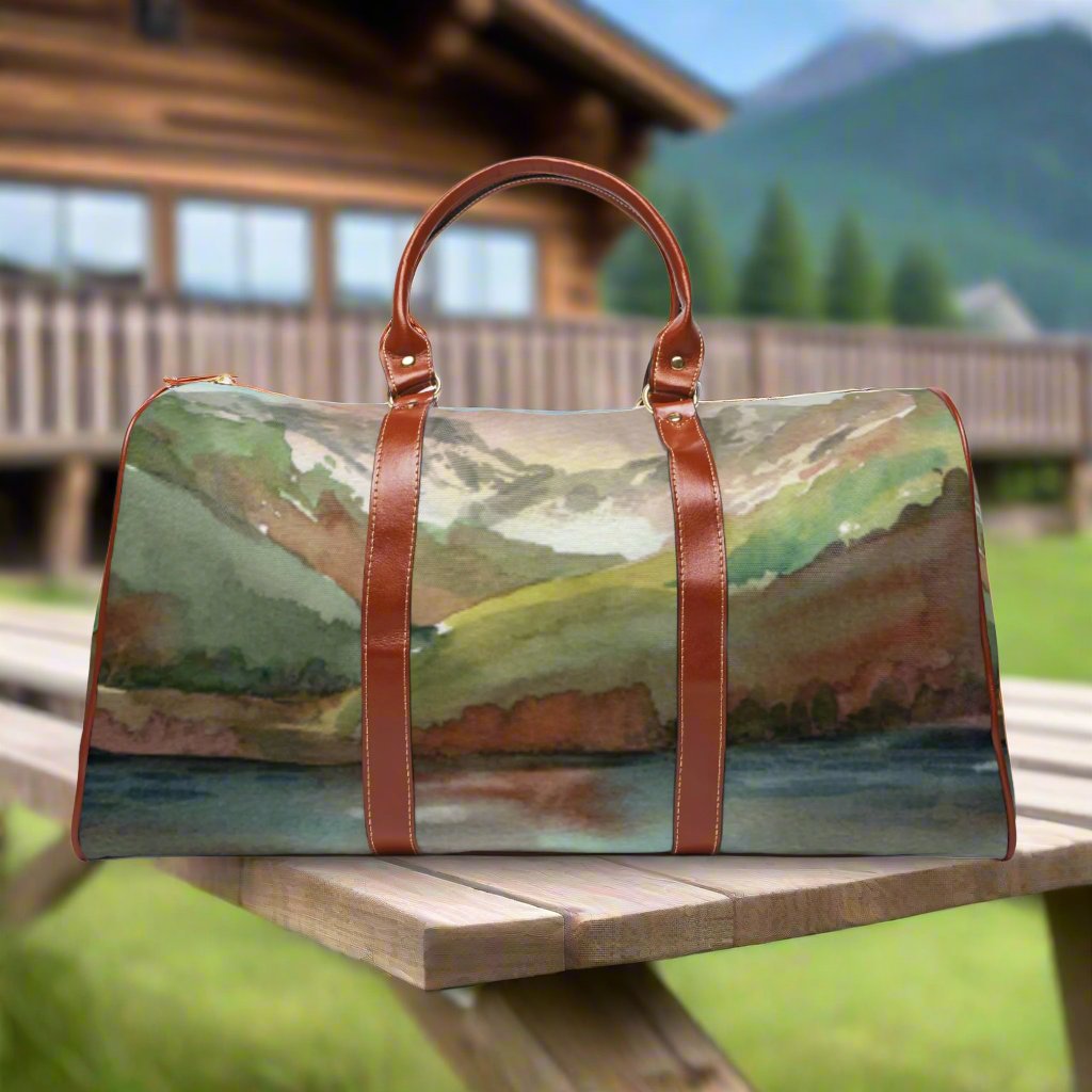 Painted Mountains - Waterproof Travel Bag