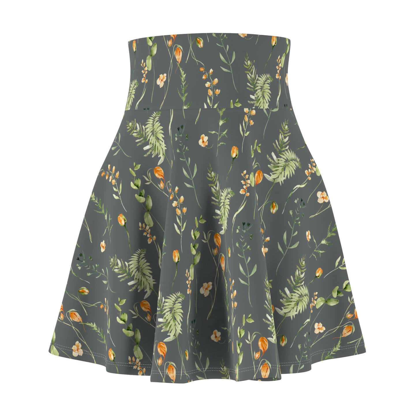 Grey Flower Women's Skirt