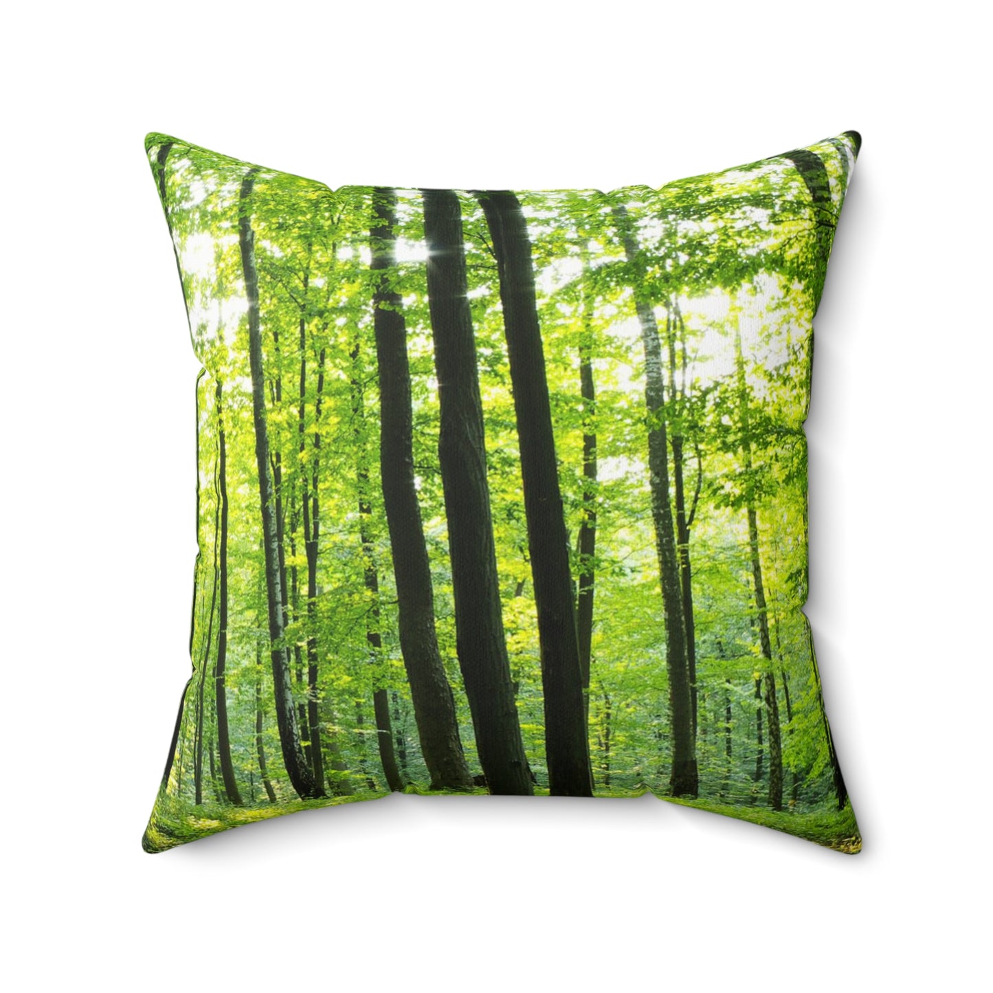 Sunrise Forest Spun Polyester Square Pillow