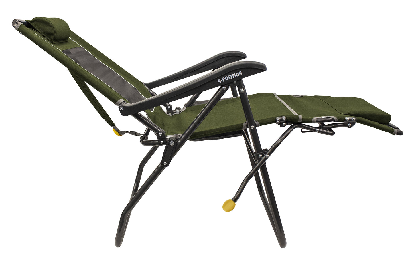 Legz up Lounger Adjustable Folding Recliner Camp Chair, Heathered Loden