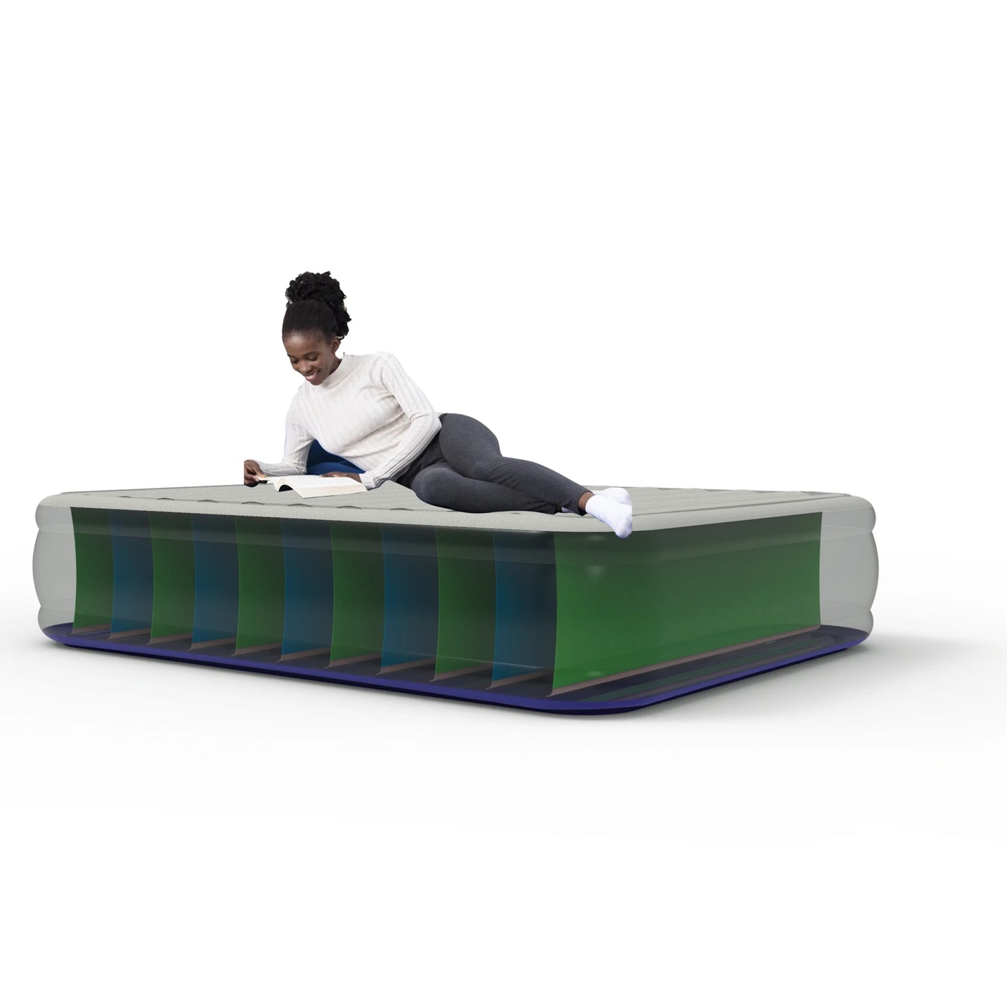 ® Maroon Tritech Airbed Twin 20" with Built-In AC Pump