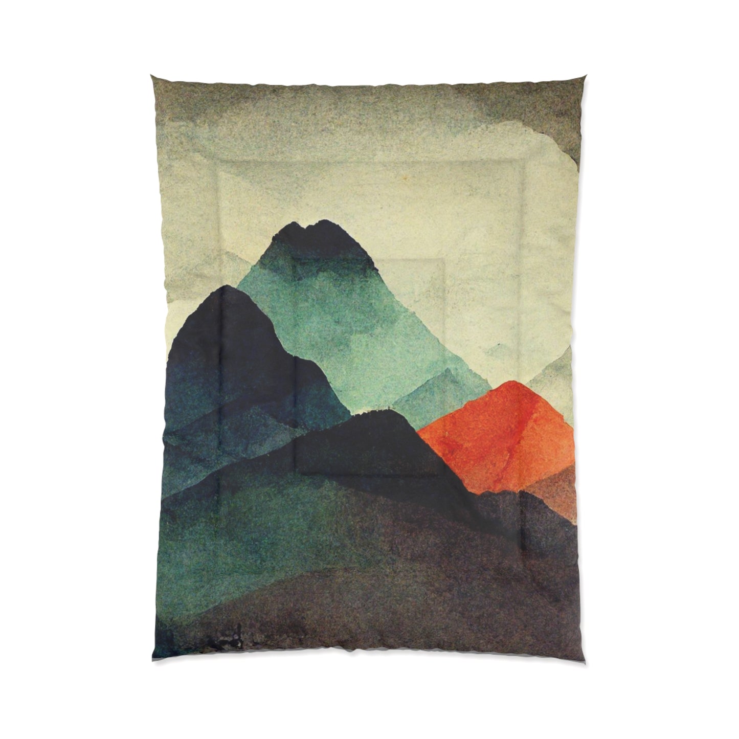 Mountain Horizon Sunset Comforter