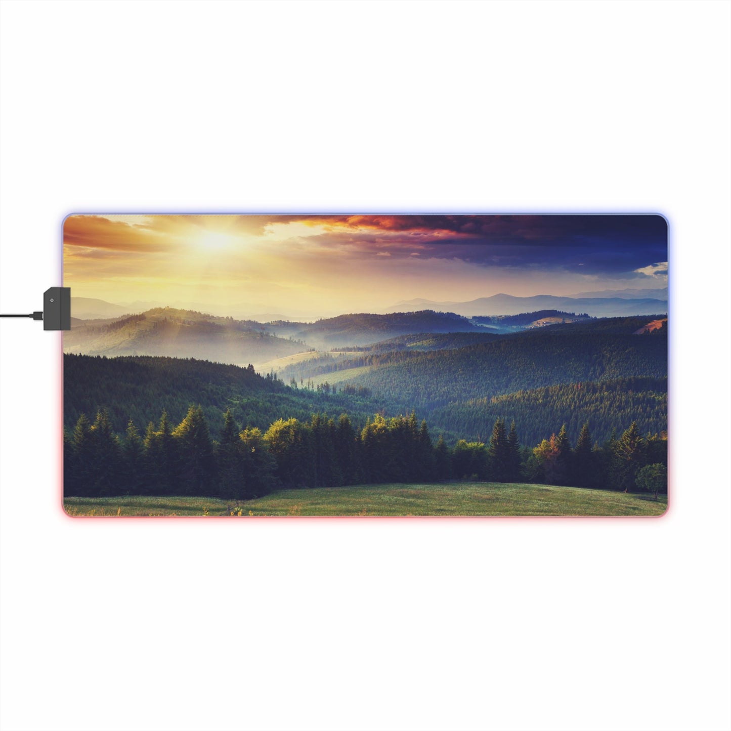 Sunset in the Mountains LED Gaming Mouse Pad