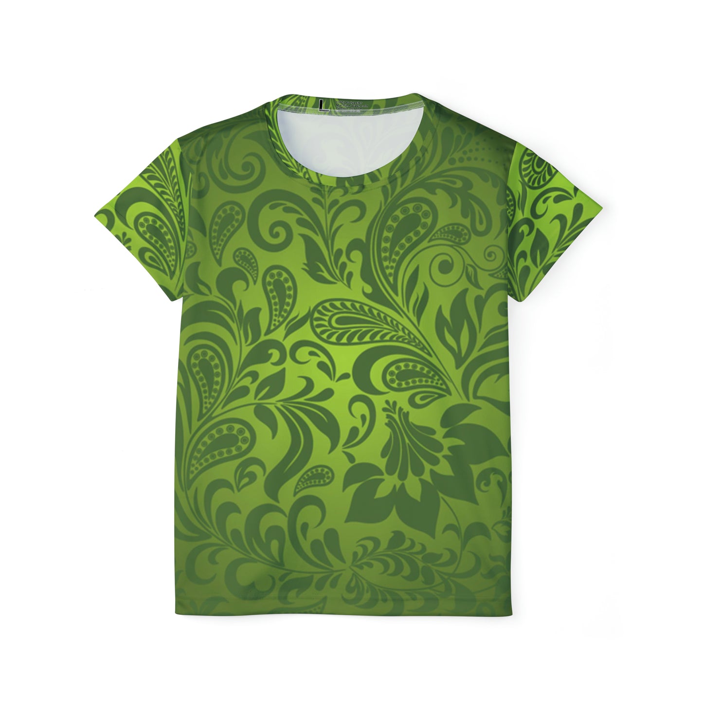 Green Paisley Women's Sports Jersey