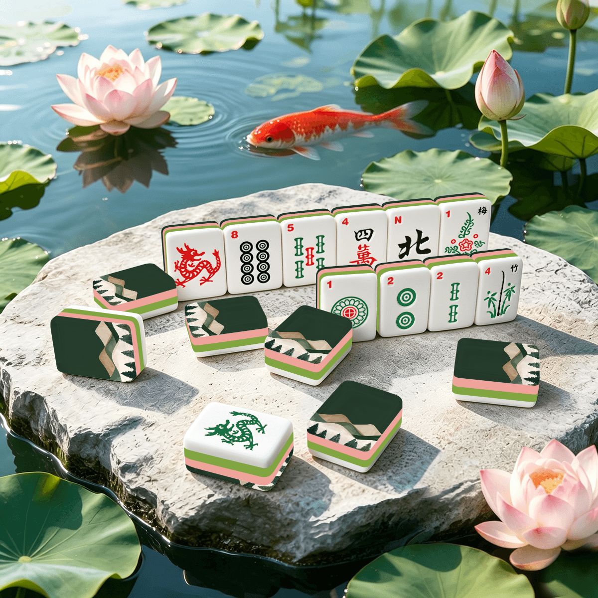 4 Layer Mahjong Tiles Set - Multiple Styles Available