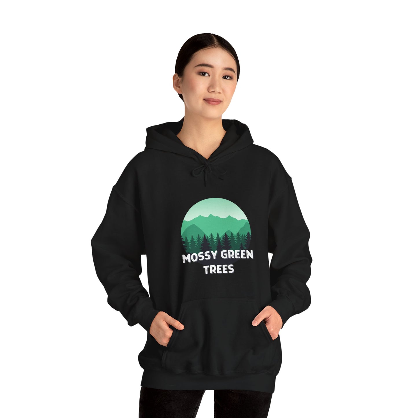 Mossy Green Trees Unisex Heavy Blend™ Hooded Sweatshirt