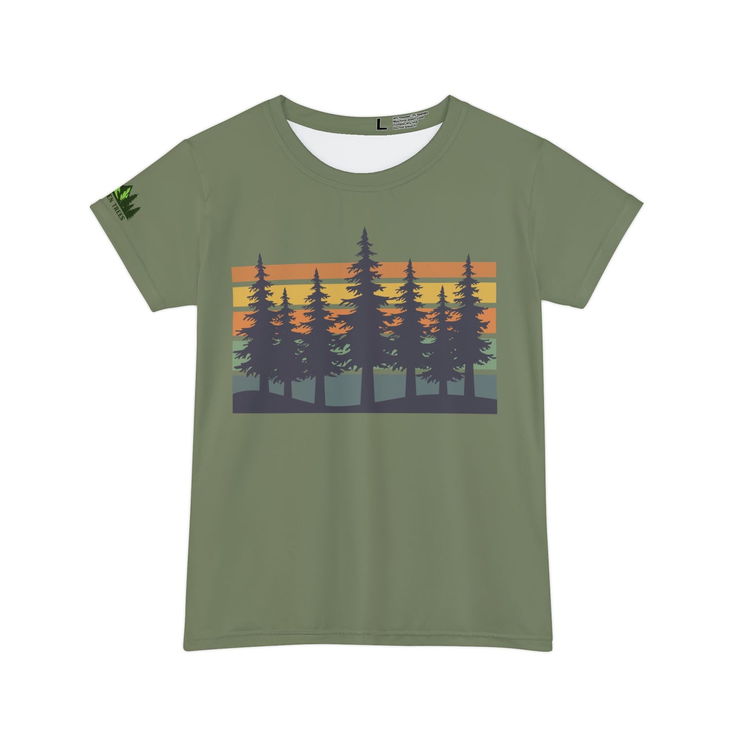 Women's Tee — Sunset Pine Forest Graphic Shirt