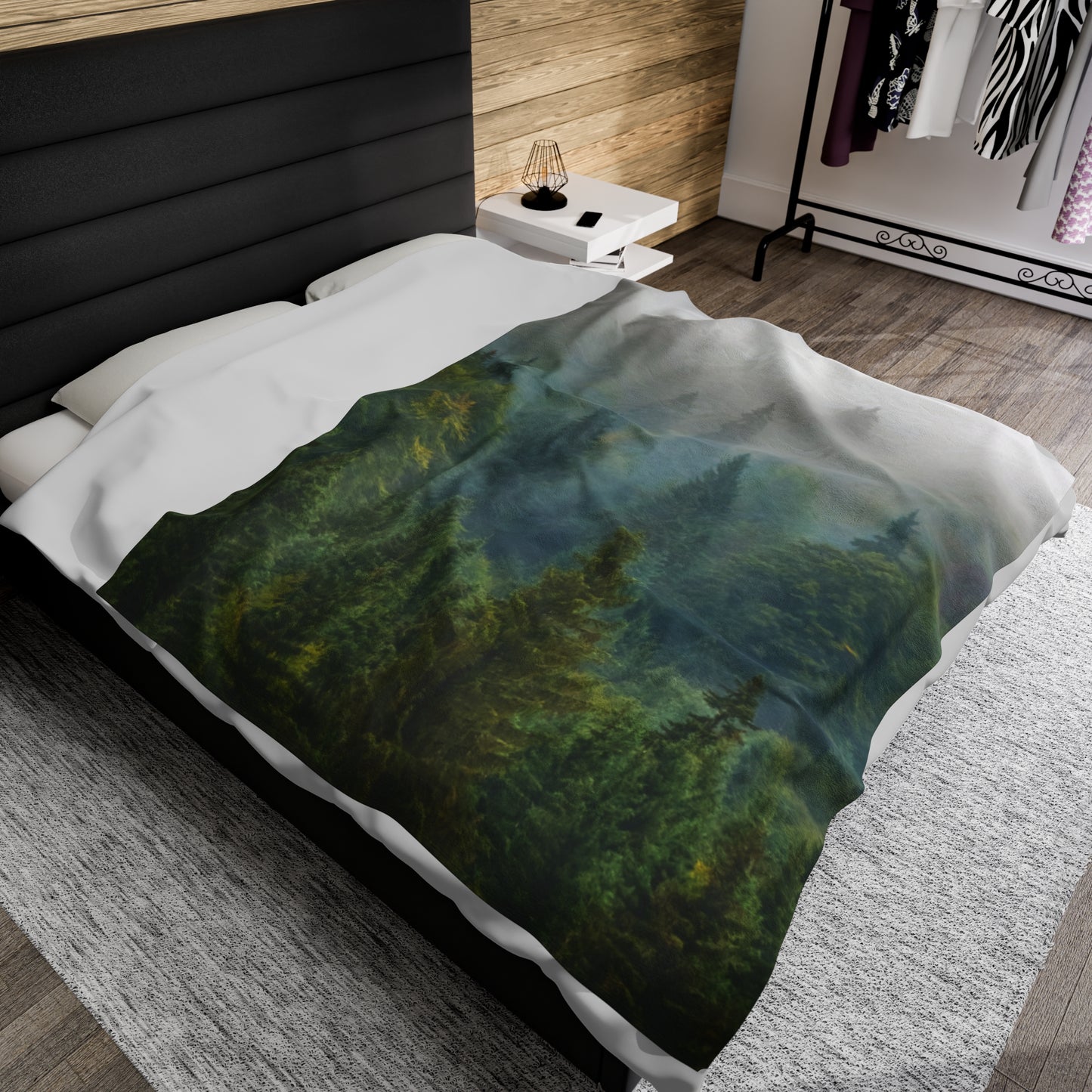 Fog Mountain Velveteen Plush Blanket